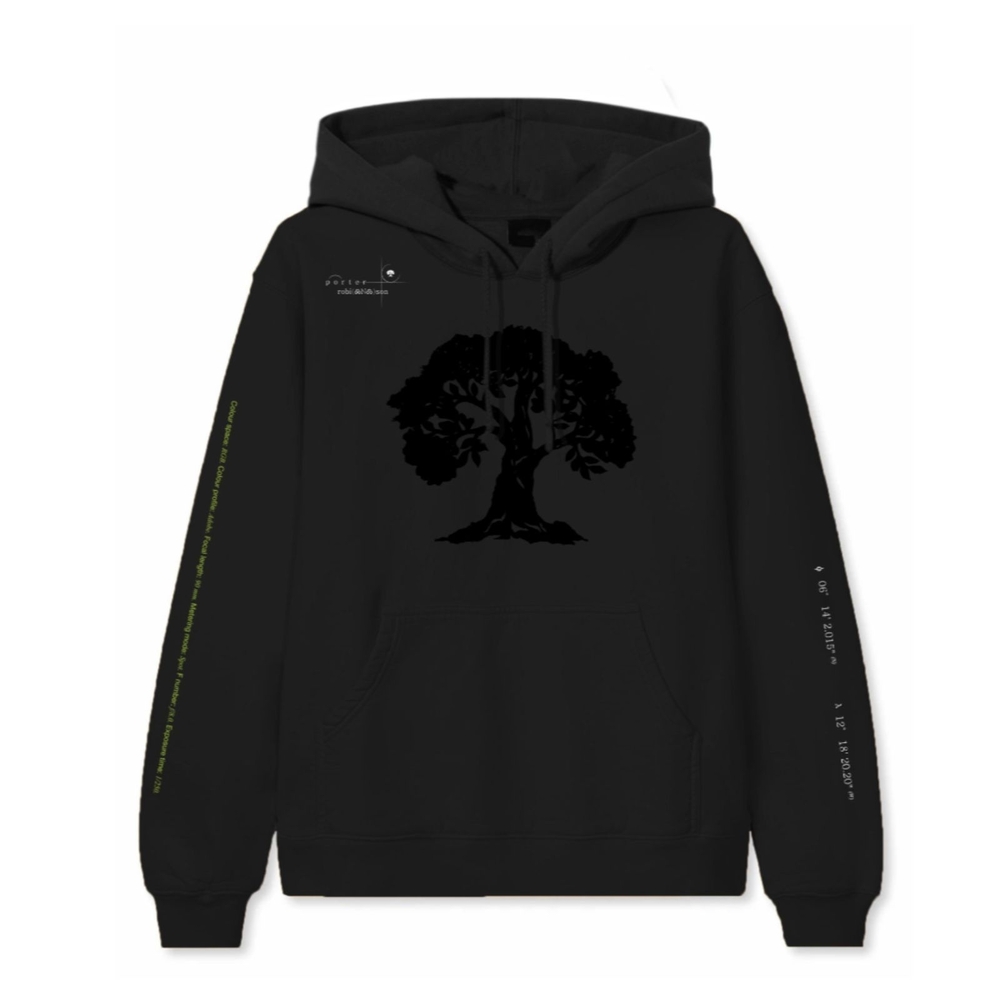 Element Black Hoodie with Tree Design